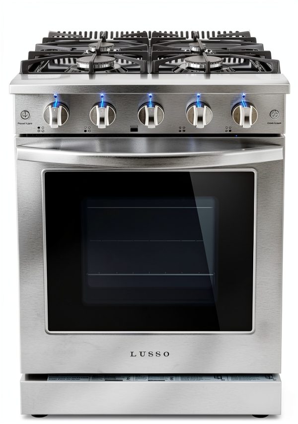 RecPro Gas Range Stainless Steel 3point7 Cu Ft Oven-1