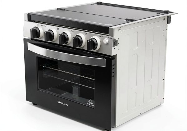 RV Cooktop CONTOURE GR-17BTC Black Drop-In Metal Range with 3 Burners-3