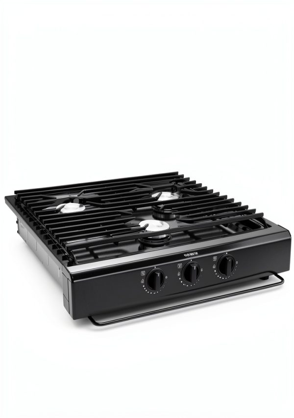 RV Gas Cooktop Generic 50301 Black Slide-In 3-Burner-2