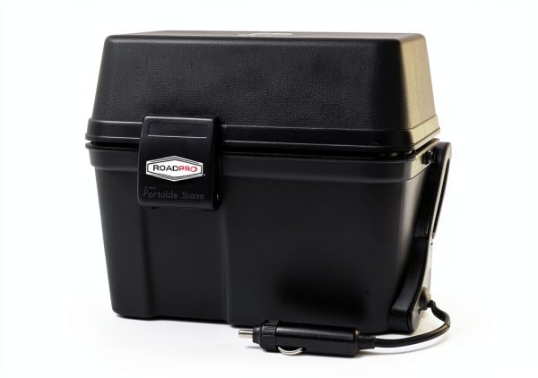 RoadPro 12V Portable Car Lunch Box Stove Oven RPSC-197 Black Aluminum-3