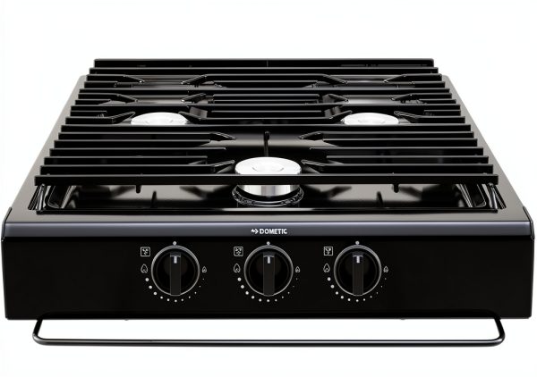 RV Gas Cooktop Generic 50301 Black Slide-In 3-Burner-1