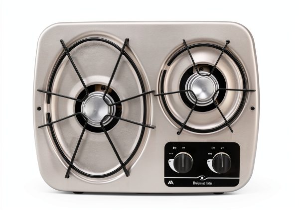 Tough Grade RV Cooktop Stainless Steel 2-Burner Propane 166048640-1