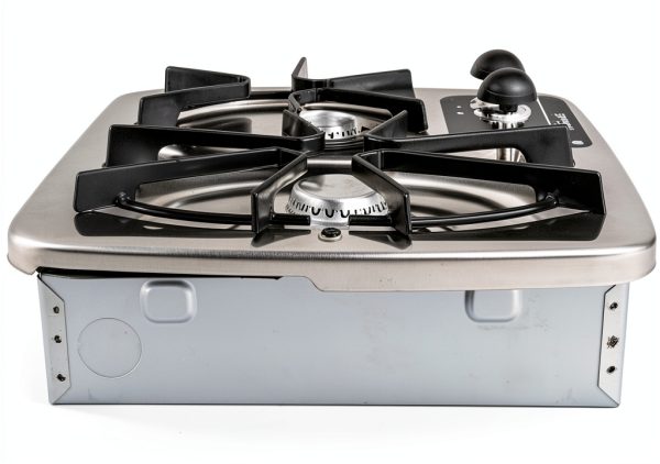 Tough Grade RV Cooktop Stainless Steel 2-Burner Propane 166048640-4