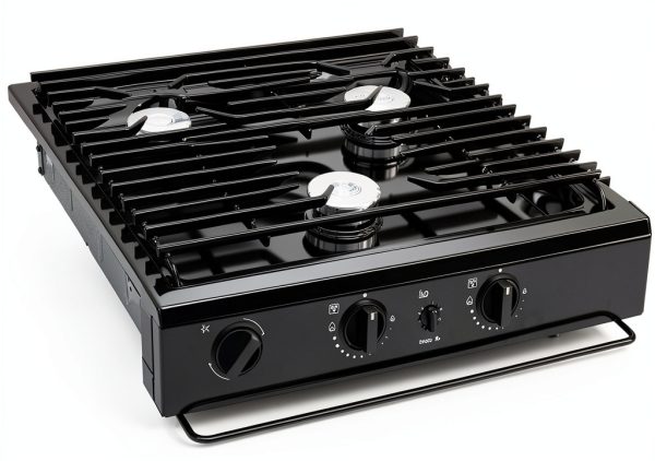 RV Propane Cooktop Generic 50301 Black Slide In 3 Burner 9000 BTU-2