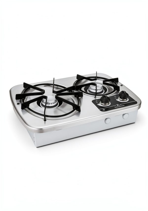 Tough Grade RV Cooktop Stainless Steel 2-Burner Propane 166048640-6