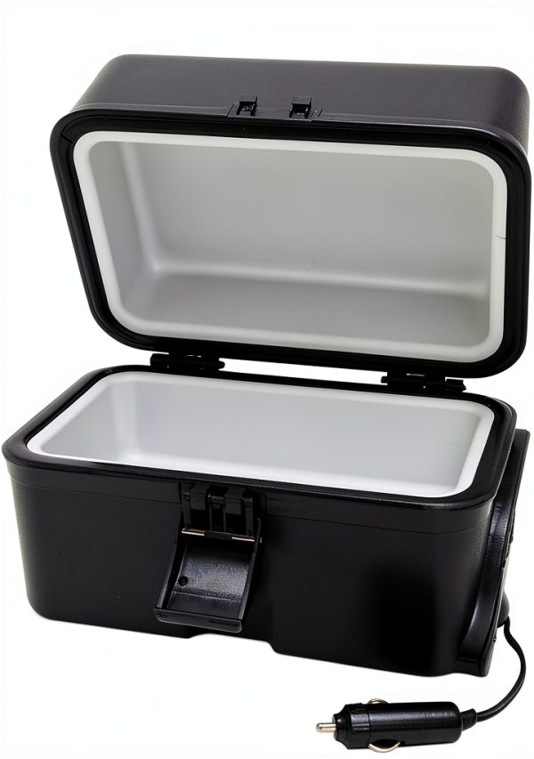 RoadPro 12V Portable Car Lunch Box Stove Oven RPSC-197 Black Aluminum-1