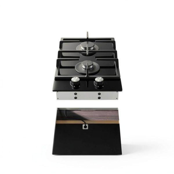 12 inch gas cooktop MOCIFI ZR122-25CM Black Dual Burner Drop‑In-6