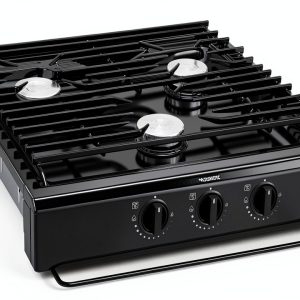 RV Gas Cooktop Generic 50301 Black Slide-In 3-Burner-0