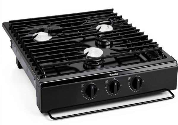 RV Gas Cooktop Generic 50301 Black Slide-In 3-Burner-0