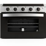 RV Cooktop CONTOURE GR-17BTC Black Drop-In Metal Range with 3 Burners-0