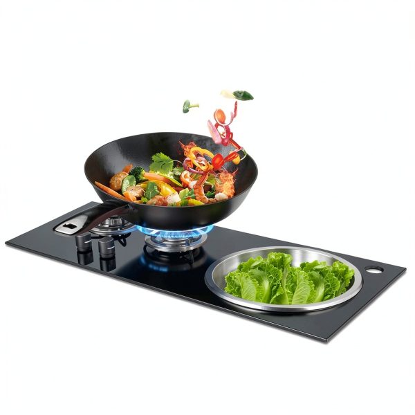 RV Cooktop BIXIBIN Dual Burner 304 Stainless Steel Stove-2