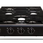 RV Propane Cooktop Generic 50301 Black Slide In 3 Burner 9000 BTU-0