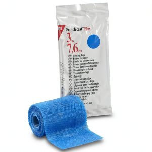Scotchcast Plus Cast Tape 3" x 12 ft Fiberglass Blue by 3M 82003B-0