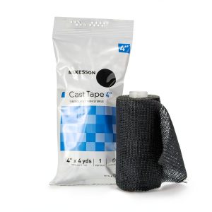 McKesson Casting Tape Water-Activated Resin Cast Tape Black 4in x 12ft-0