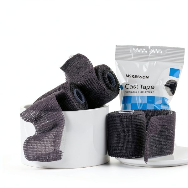 McKesson Casting Tape Water-Activated Resin Cast Tape Black 4in x 12ft-1