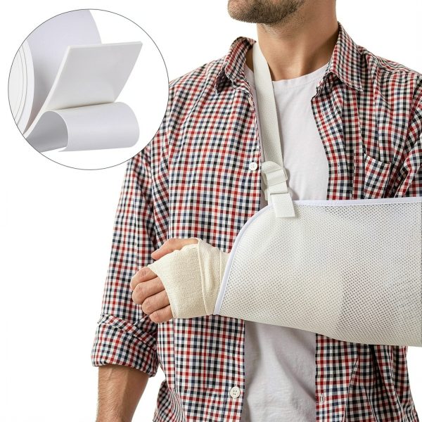 Buryeah 1/4" x 4" x 2.5 Yard Foam Adhesive Cast Padding Medical Foam with Adhesive Back for Sports Injured Areas, Ball of Foot Cushion, Blister Pads, Foot Pain, Splints and Pad (White)-5