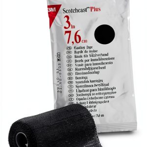 3M Scotchcast Plus 82003A Casting Tape, 3 Inches X 4 Yards -, Roll Black 1 Count-0